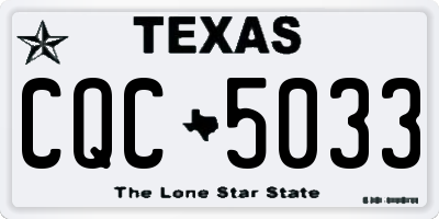 TX license plate CQC5033