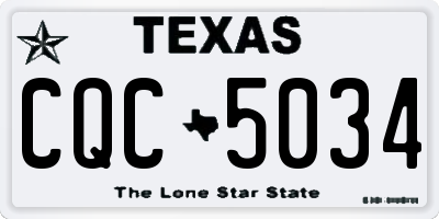 TX license plate CQC5034