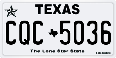 TX license plate CQC5036