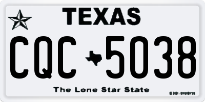 TX license plate CQC5038