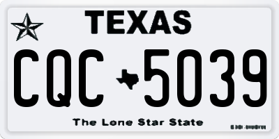 TX license plate CQC5039