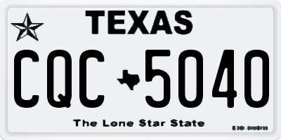 TX license plate CQC5040