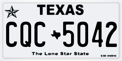 TX license plate CQC5042