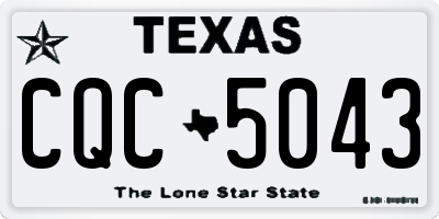 TX license plate CQC5043