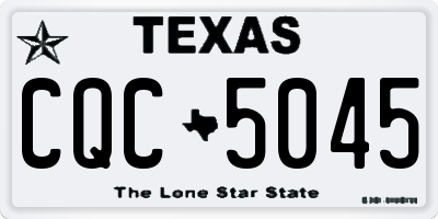 TX license plate CQC5045