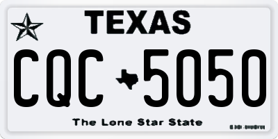 TX license plate CQC5050