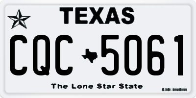 TX license plate CQC5061