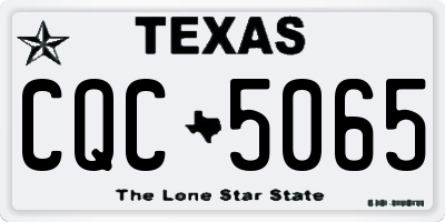 TX license plate CQC5065