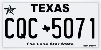 TX license plate CQC5071
