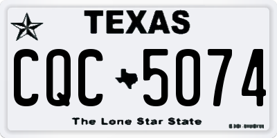 TX license plate CQC5074