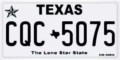 TX license plate CQC5075