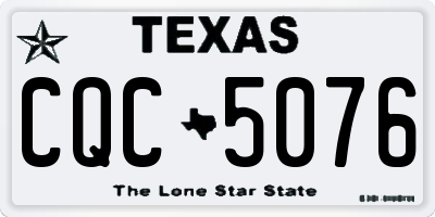 TX license plate CQC5076