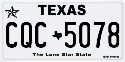 TX license plate CQC5078