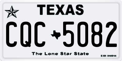 TX license plate CQC5082