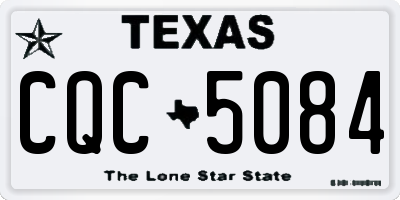TX license plate CQC5084