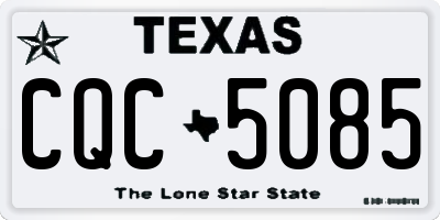 TX license plate CQC5085
