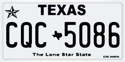 TX license plate CQC5086