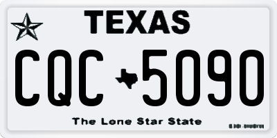 TX license plate CQC5090