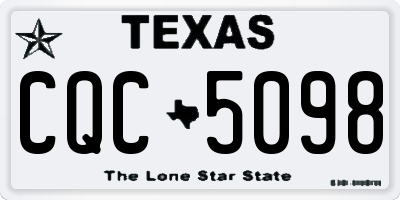 TX license plate CQC5098