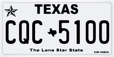 TX license plate CQC5100
