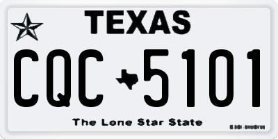TX license plate CQC5101