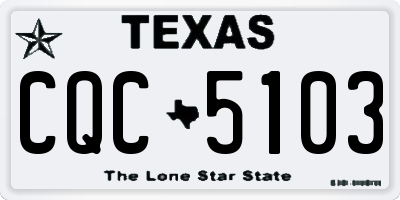 TX license plate CQC5103