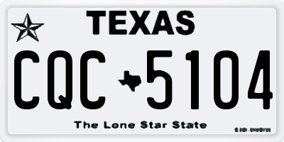 TX license plate CQC5104