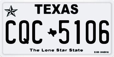 TX license plate CQC5106