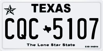 TX license plate CQC5107
