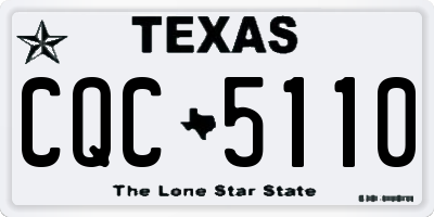 TX license plate CQC5110