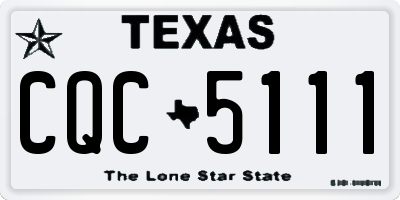 TX license plate CQC5111