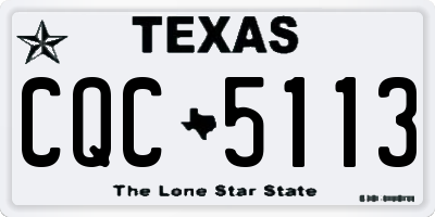 TX license plate CQC5113