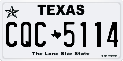 TX license plate CQC5114