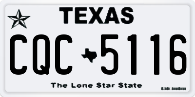 TX license plate CQC5116