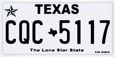 TX license plate CQC5117