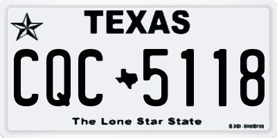 TX license plate CQC5118