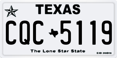 TX license plate CQC5119