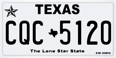 TX license plate CQC5120