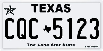 TX license plate CQC5123