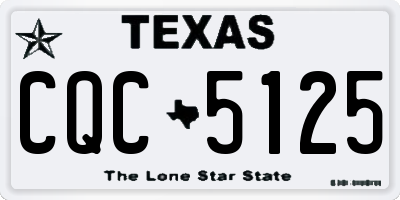TX license plate CQC5125