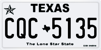 TX license plate CQC5135