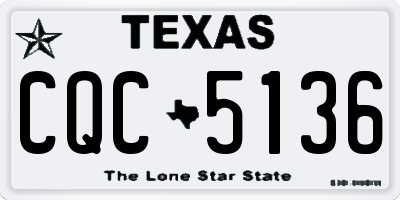 TX license plate CQC5136