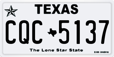 TX license plate CQC5137