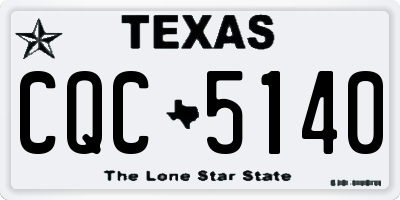 TX license plate CQC5140