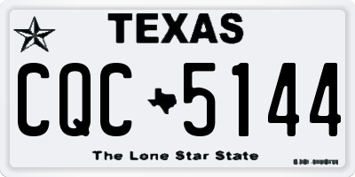 TX license plate CQC5144