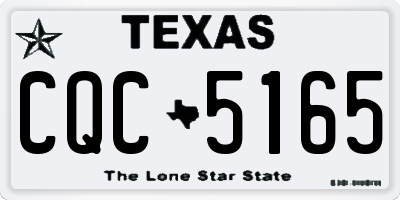 TX license plate CQC5165