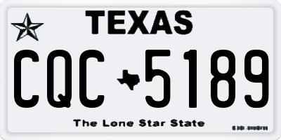 TX license plate CQC5189