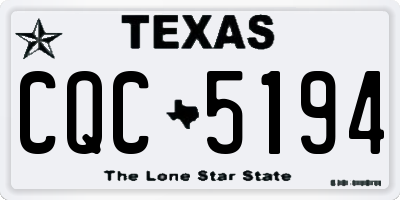 TX license plate CQC5194