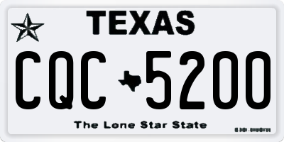 TX license plate CQC5200