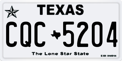 TX license plate CQC5204
